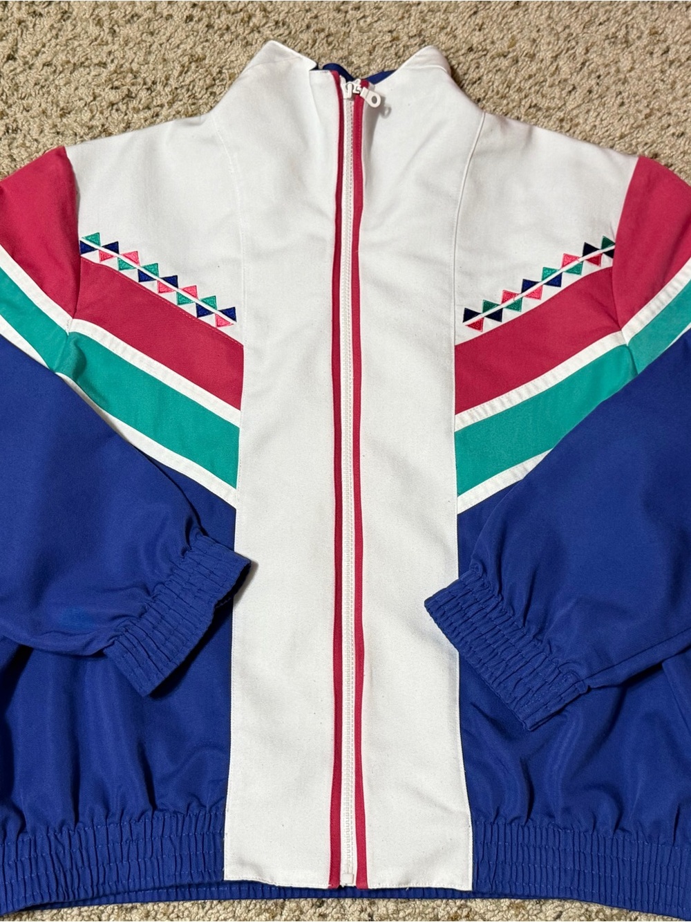 Vintage 90’s Alfred Dunner Petite Lightweight Jacket Size 14 Colorful Pastel